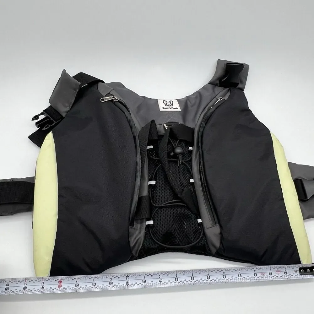 Bum's Pack Black/Gray Dog Backpack Size Large Saddlebag Camping Hiking Harness